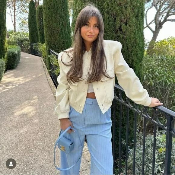 ZARA WHITE MAXI POCKET BOMBER - Picture 8 of 10